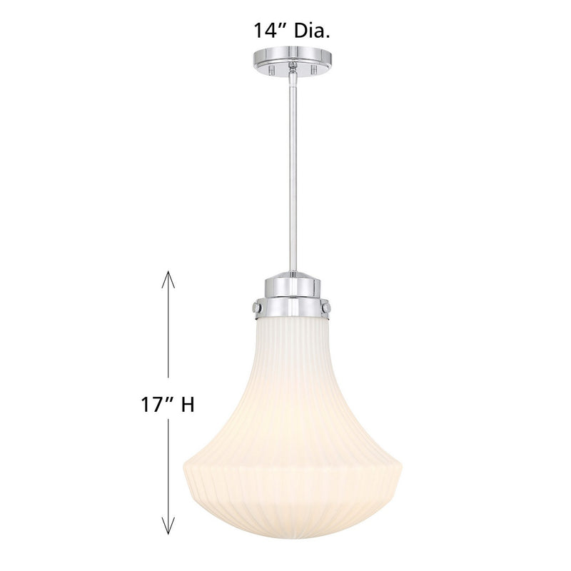 Savoy House 7-0108-1-11 One Light Pendant, Polished Chrome (6)