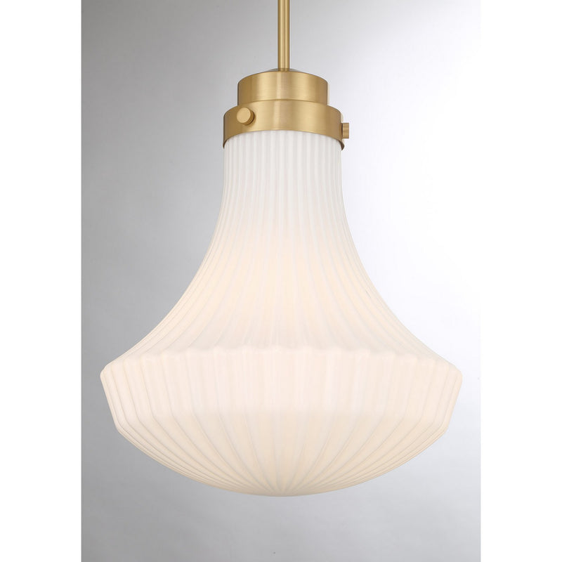 Savoy House 7-0108-1-322 One Light Pendant, Warm Brass (5)