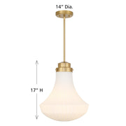 Savoy House 7-0108-1-322 One Light Pendant, Warm Brass (6)
