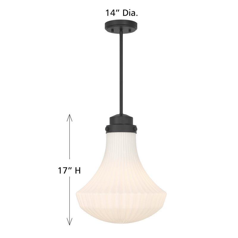 Savoy House 7-0108-1-89 One Light Pendant, Matte Black (6)