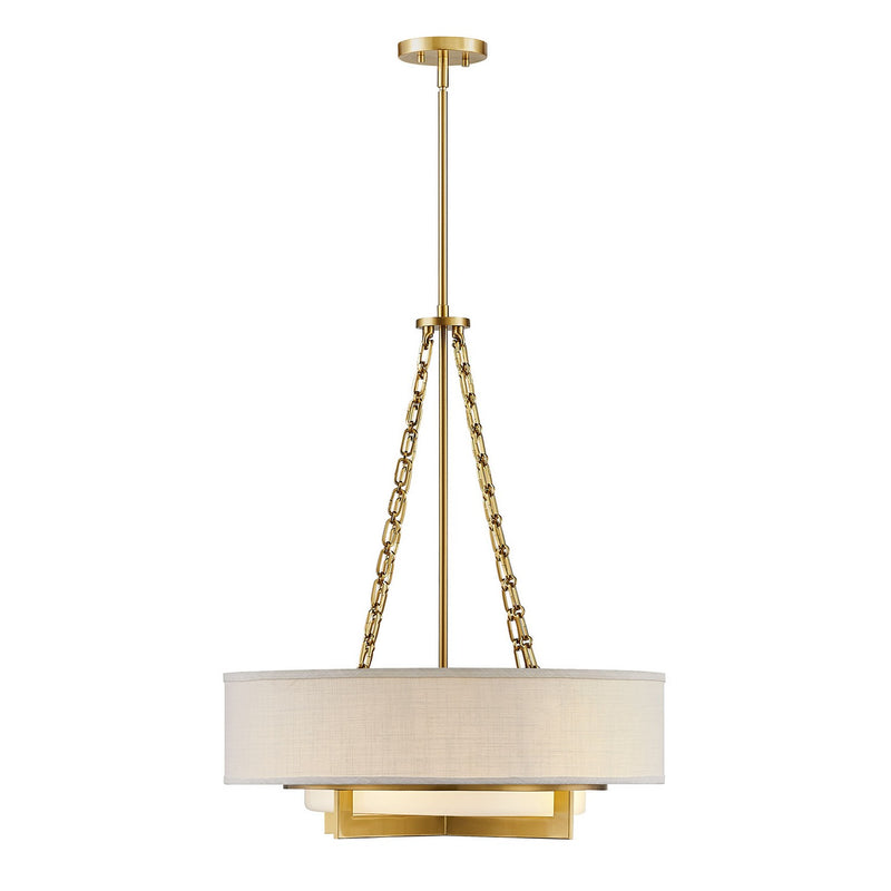 Savoy House 7-4999-4-322 Four Light Pendant, Warm Brass (2)