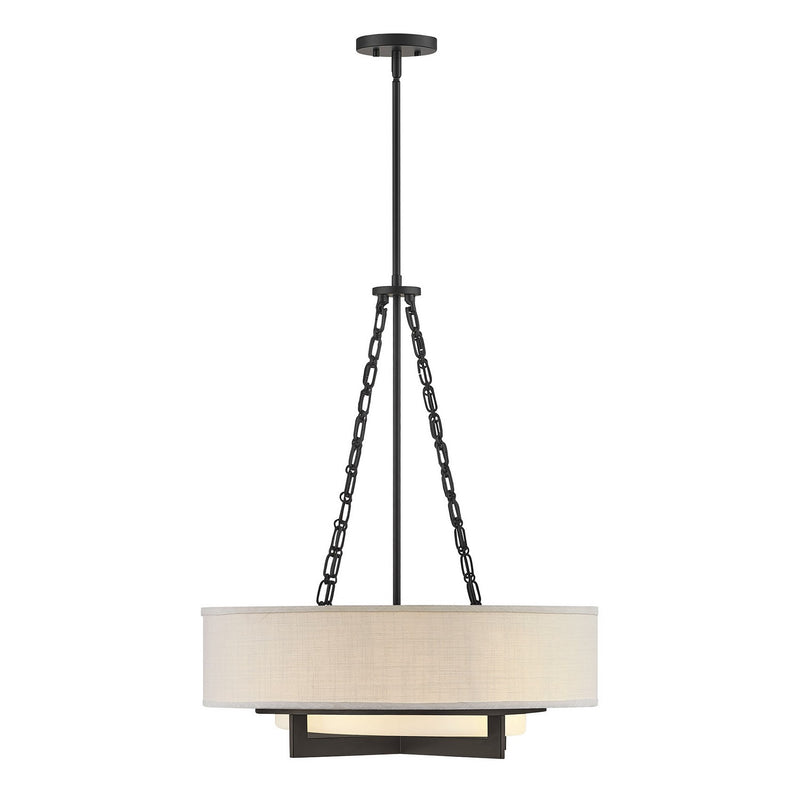 Savoy House 7-4999-4-89 Four Light Pendant, Matte Black (2)