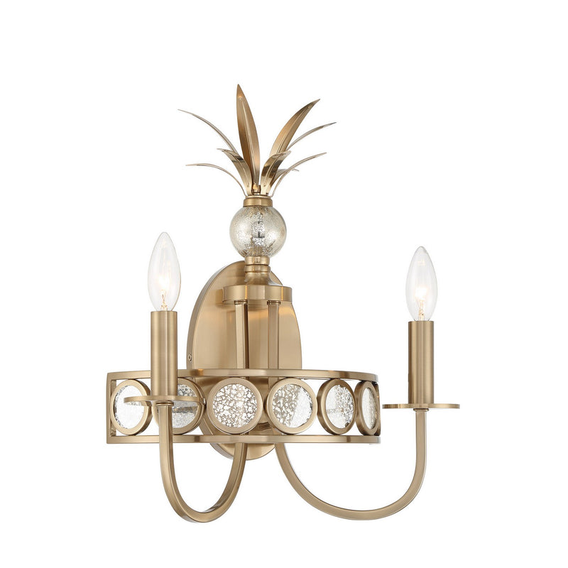 Savoy House 9-1207-2-127 Two Light Wall Sconce, Noble Brass (2)