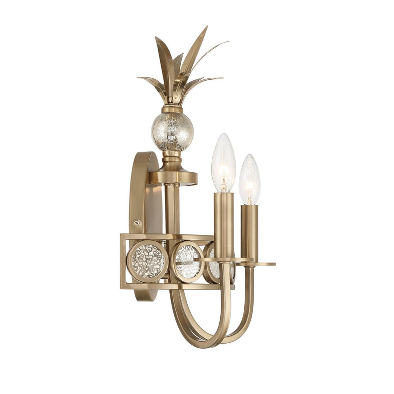 Savoy House 9-1207-2-127 Two Light Wall Sconce, Noble Brass (4)