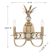 Savoy House 9-1207-2-127 Two Light Wall Sconce, Noble Brass (5)