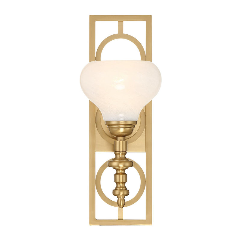 Savoy House 9-1607-1-322 One Light Wall Sconce, Warm Brass (2)
