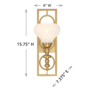 Savoy House 9-1607-1-322 One Light Wall Sconce, Warm Brass (5)