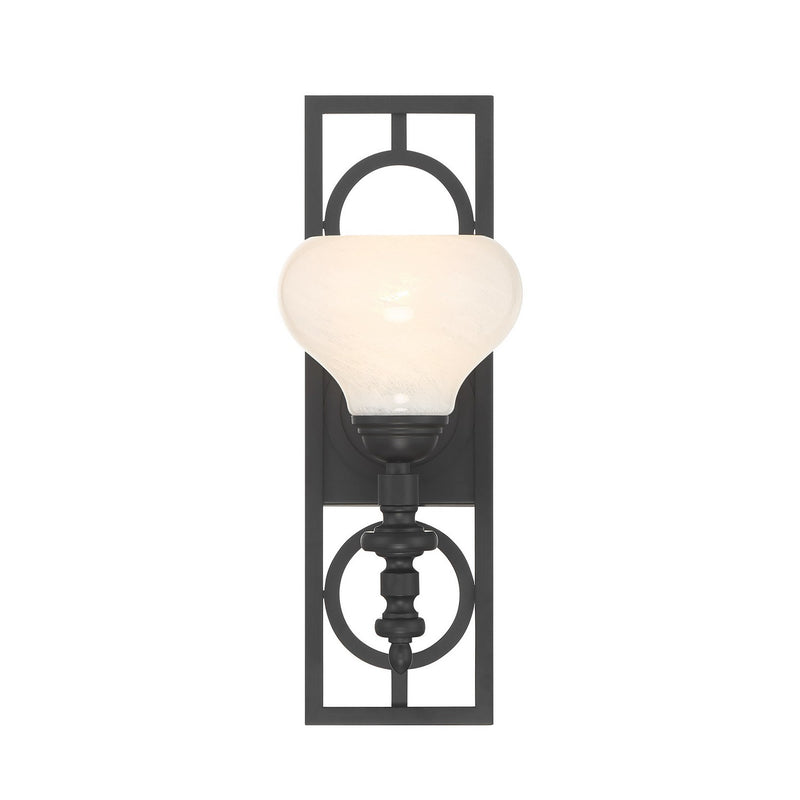 Savoy House 9-1607-1-89 One Light Wall Sconce, Matte Black (2)