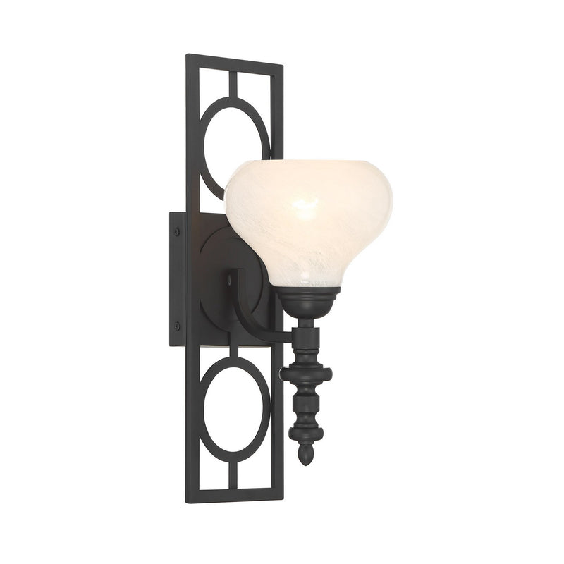 Savoy House 9-1607-1-89 One Light Wall Sconce, Matte Black (3)