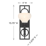 Savoy House 9-1607-1-89 One Light Wall Sconce, Matte Black (5)
