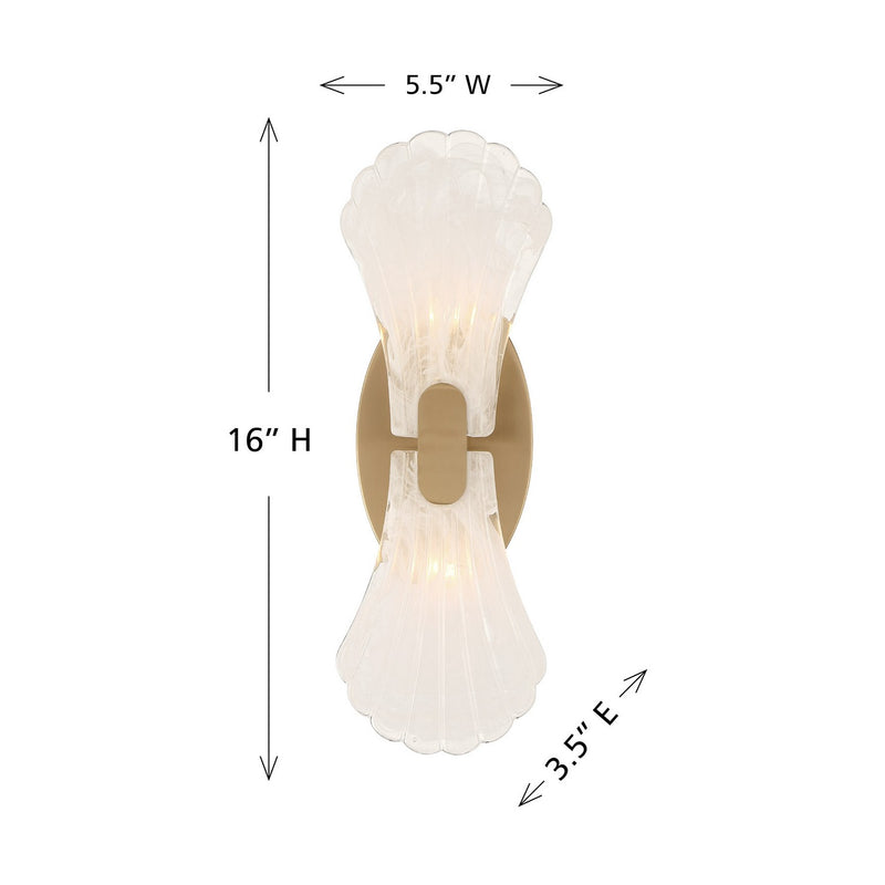 Savoy House 9-3607-2-127 Two Light Wall Sconce, Noble Brass (5)