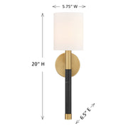 Savoy House 9-4607-1-322 One Light Wall Sconce, Warm Brass (5)