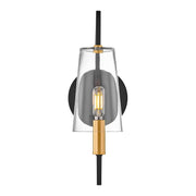 Savoy House 9-7167-1-143 One Light Wall Sconce, Matte Black/Warm Brass (2)