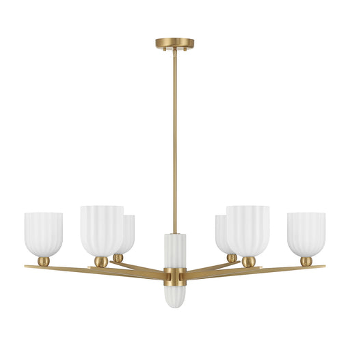 Savoy House 1-1125-6-322 Six Light Chandelier, Warm Brass (2)