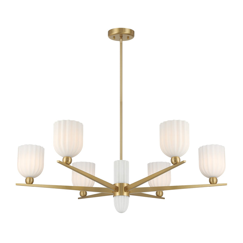 Savoy House 1-1125-6-322 Six Light Chandelier, Warm Brass (3)