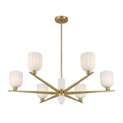Savoy House 1-1125-6-322 Six Light Chandelier, Warm Brass (4)