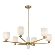 Savoy House 1-1125-6-322 Six Light Chandelier, Warm Brass (5)