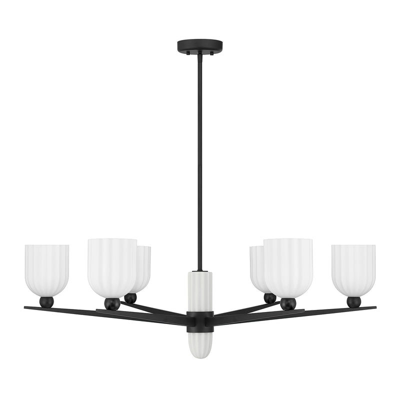 Savoy House 1-1125-6-89 Six Light Chandelier, Matte Black (2)