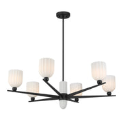 Savoy House 1-1125-6-89 Six Light Chandelier, Matte Black (5)