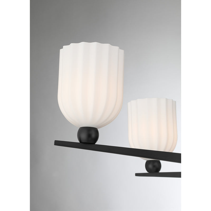 Savoy House 1-1125-6-89 Six Light Chandelier, Matte Black (6)
