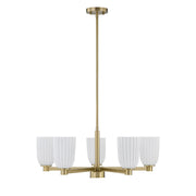 Savoy House 1-1246-5-127 Five Light Chandelier, Noble Brass (2)
