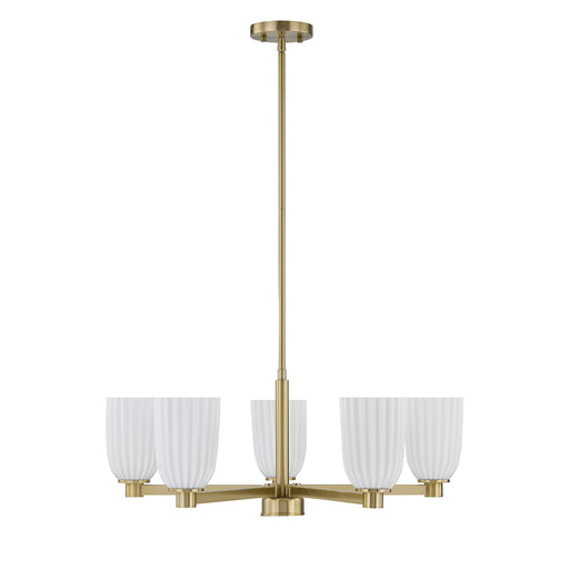 Savoy House 1-1246-5-127 Five Light Chandelier, Noble Brass (2)