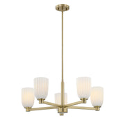 Savoy House 1-1246-5-127 Five Light Chandelier, Noble Brass (3)