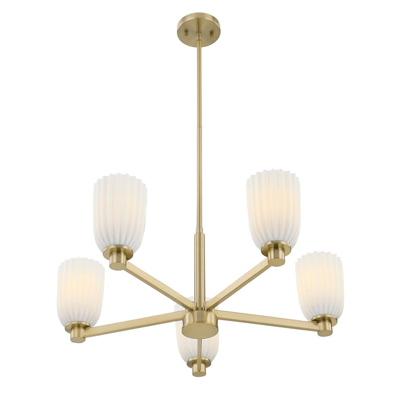 Savoy House 1-1246-5-127 Five Light Chandelier, Noble Brass (4)