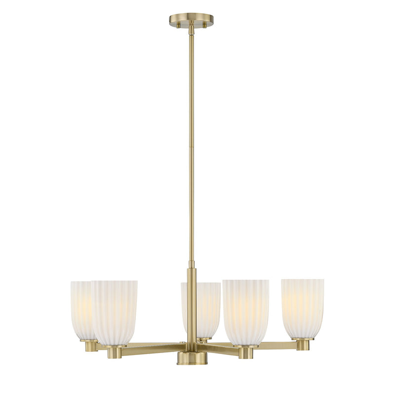 Savoy House 1-1246-5-127 Five Light Chandelier, Noble Brass (5)