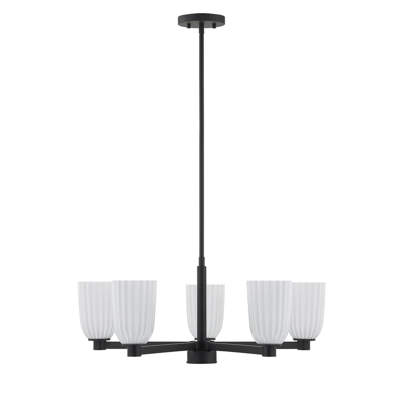 Savoy House 1-1246-5-89 Five Light Chandelier, Matte Black (2)