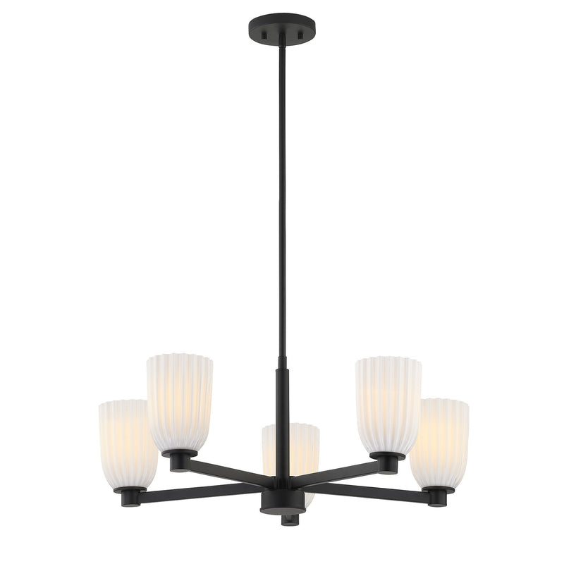 Savoy House 1-1246-5-89 Five Light Chandelier, Matte Black (3)