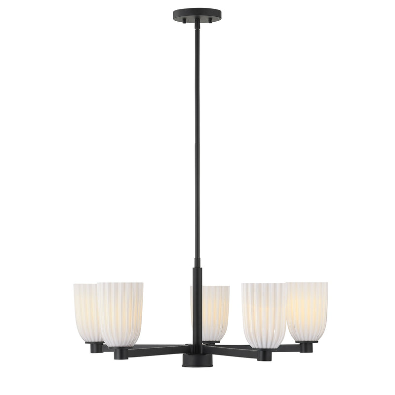 Savoy House 1-1246-5-89 Five Light Chandelier, Matte Black (5)