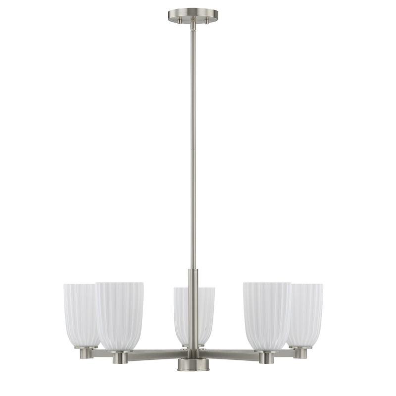 Savoy House 1-1246-5-SN Five Light Chandelier, Satin Nickel (2)