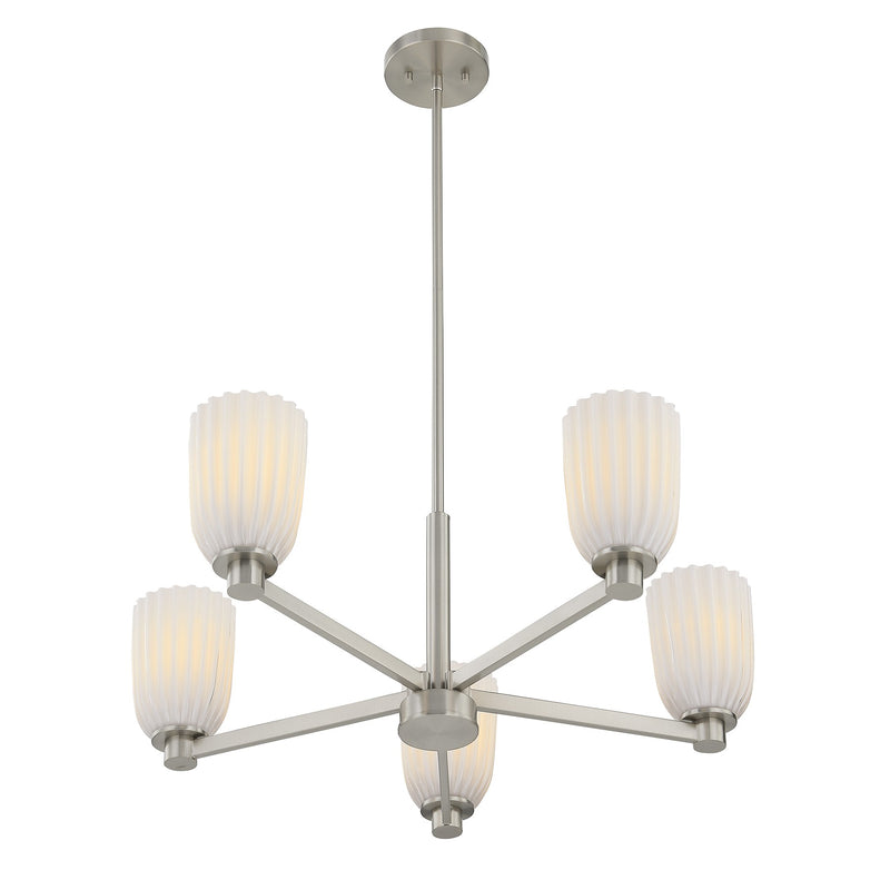 Savoy House 1-1246-5-SN Five Light Chandelier, Satin Nickel (4)