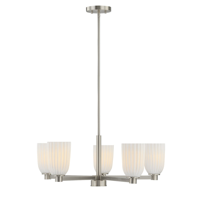 Savoy House 1-1246-5-SN Five Light Chandelier, Satin Nickel (5)