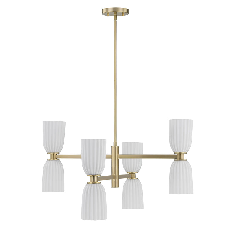 Savoy House 1-1248-8-127 Eight Light Chandelier, Noble Brass (2)