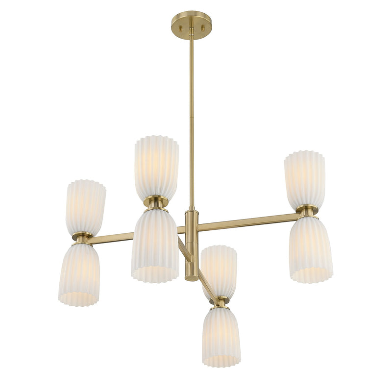 Savoy House 1-1248-8-127 Eight Light Chandelier, Noble Brass (4)
