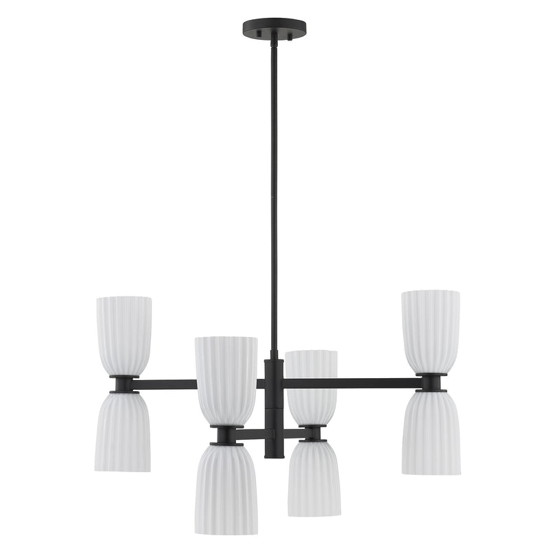 Savoy House 1-1248-8-89 Eight Light Chandelier, Matte Black (2)