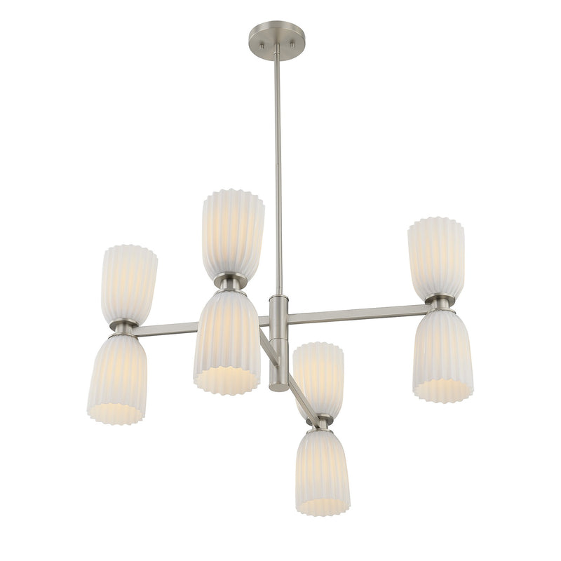 Savoy House 1-1248-8-SN Eight Light Chandelier, Satin Nickel (4)