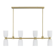 Savoy House 1-1249-8-127 Eight Light Linear Chandelier, Noble Brass (2)