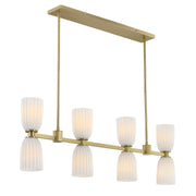Savoy House 1-1249-8-127 Eight Light Linear Chandelier, Noble Brass (3)