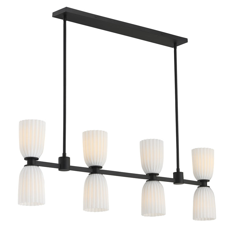 Savoy House 1-1249-8-89 Eight Light Linear Chandelier, Matte Black (3)