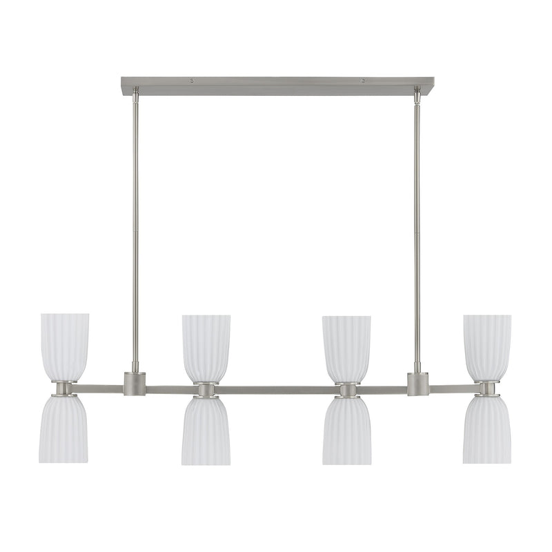 Savoy House 1-1249-8-SN Eight Light Linear Chandelier, Satin Nickel (2)