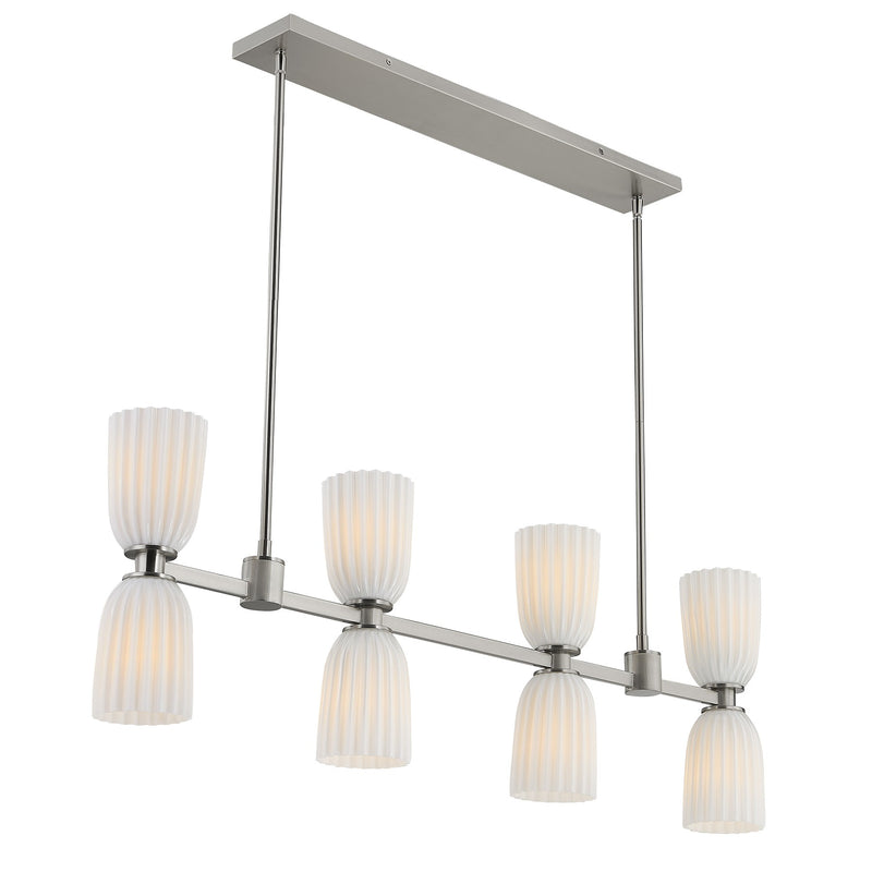 Savoy House 1-1249-8-SN Eight Light Linear Chandelier, Satin Nickel (3)