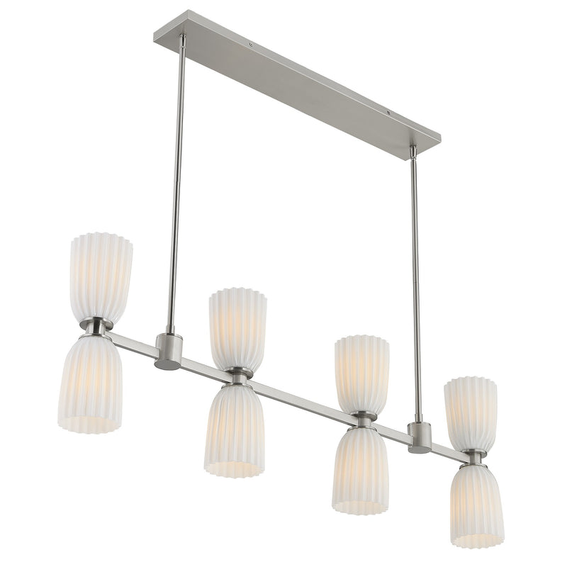 Savoy House 1-1249-8-SN Eight Light Linear Chandelier, Satin Nickel (4)