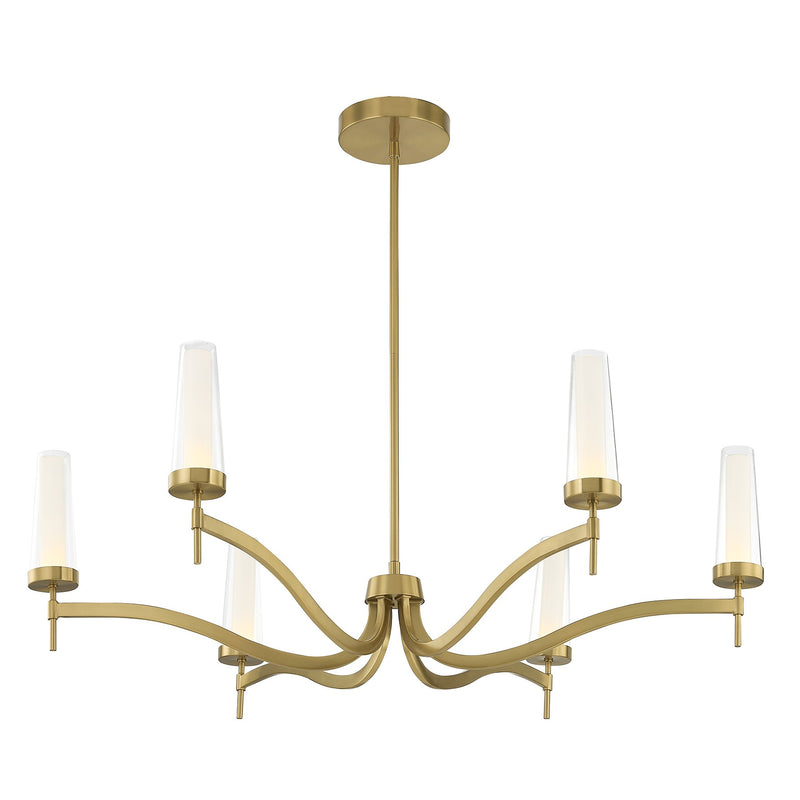 Savoy House 1-1464-6-322 LED Chandelier, Warm Brass (3)
