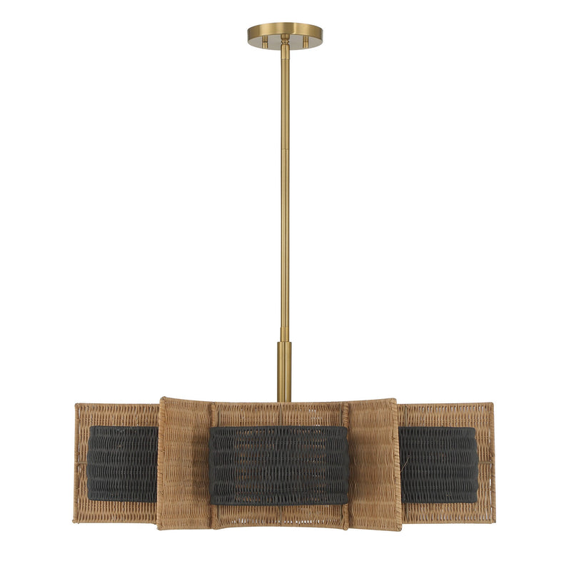 Savoy House 1-1466-6-322 Six Light Chandelier, Warm Brass (2)