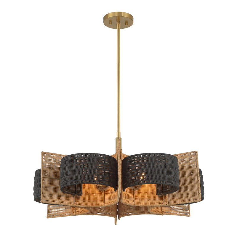 Savoy House 1-1466-6-322 Six Light Chandelier, Warm Brass (5)