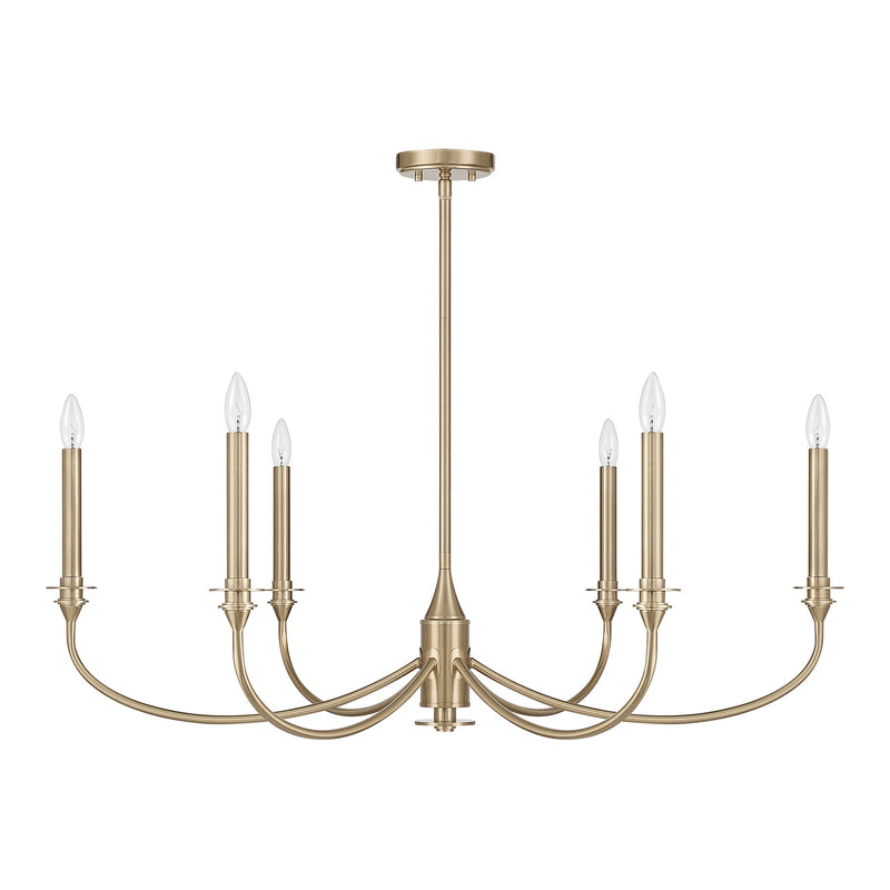 Savoy House 1-1500-6-127 Six Light Chandelier, Noble Brass (2)