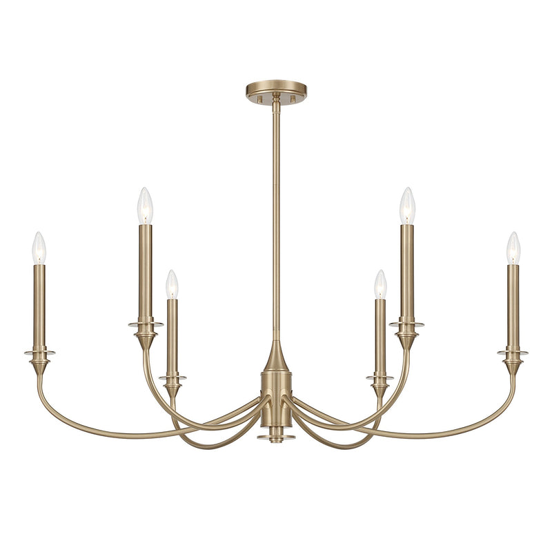 Savoy House 1-1500-6-127 Six Light Chandelier, Noble Brass (3)